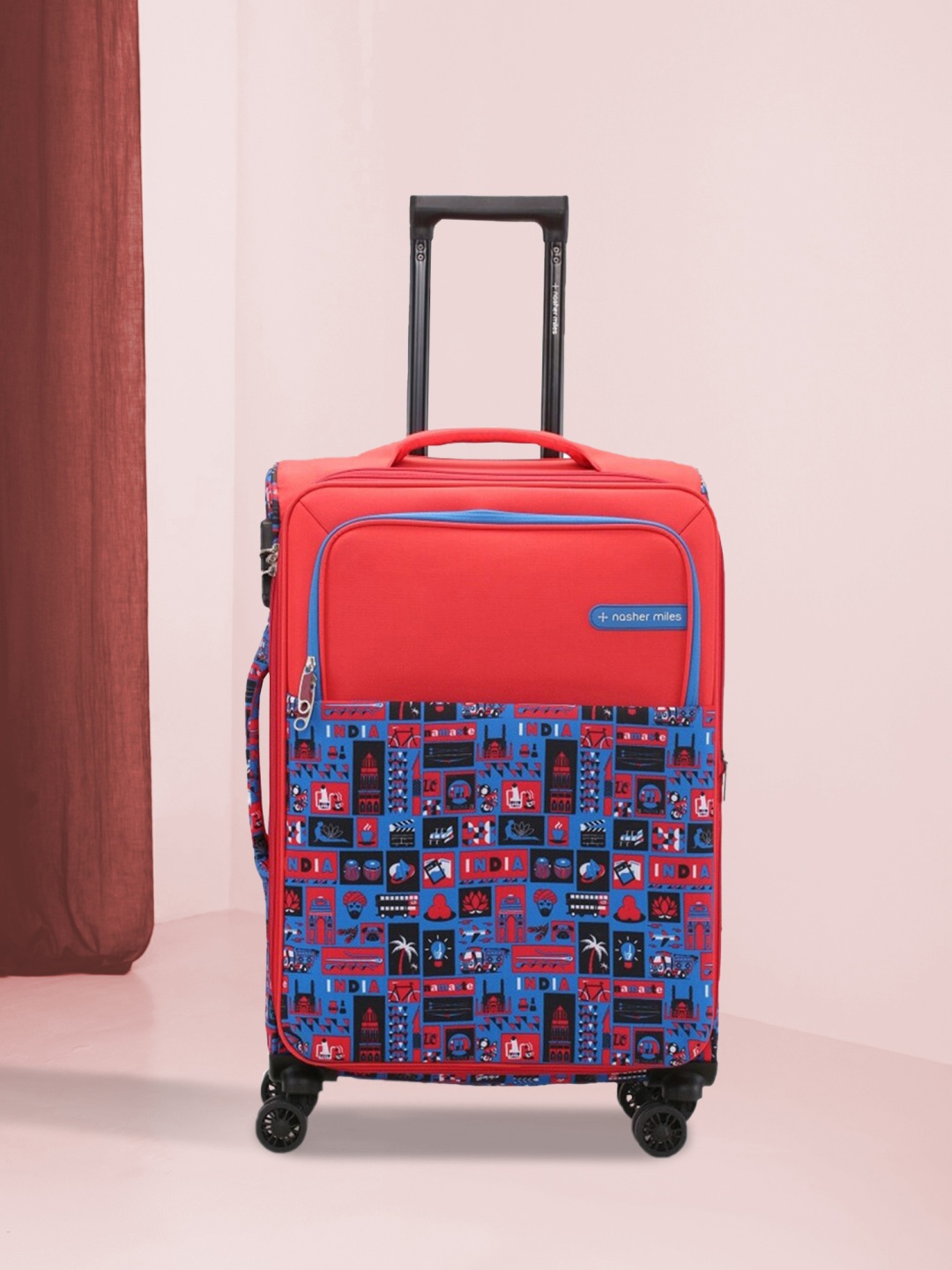 

Nasher Miles Hard-Sided Cabin Trolley Suitcase, Red