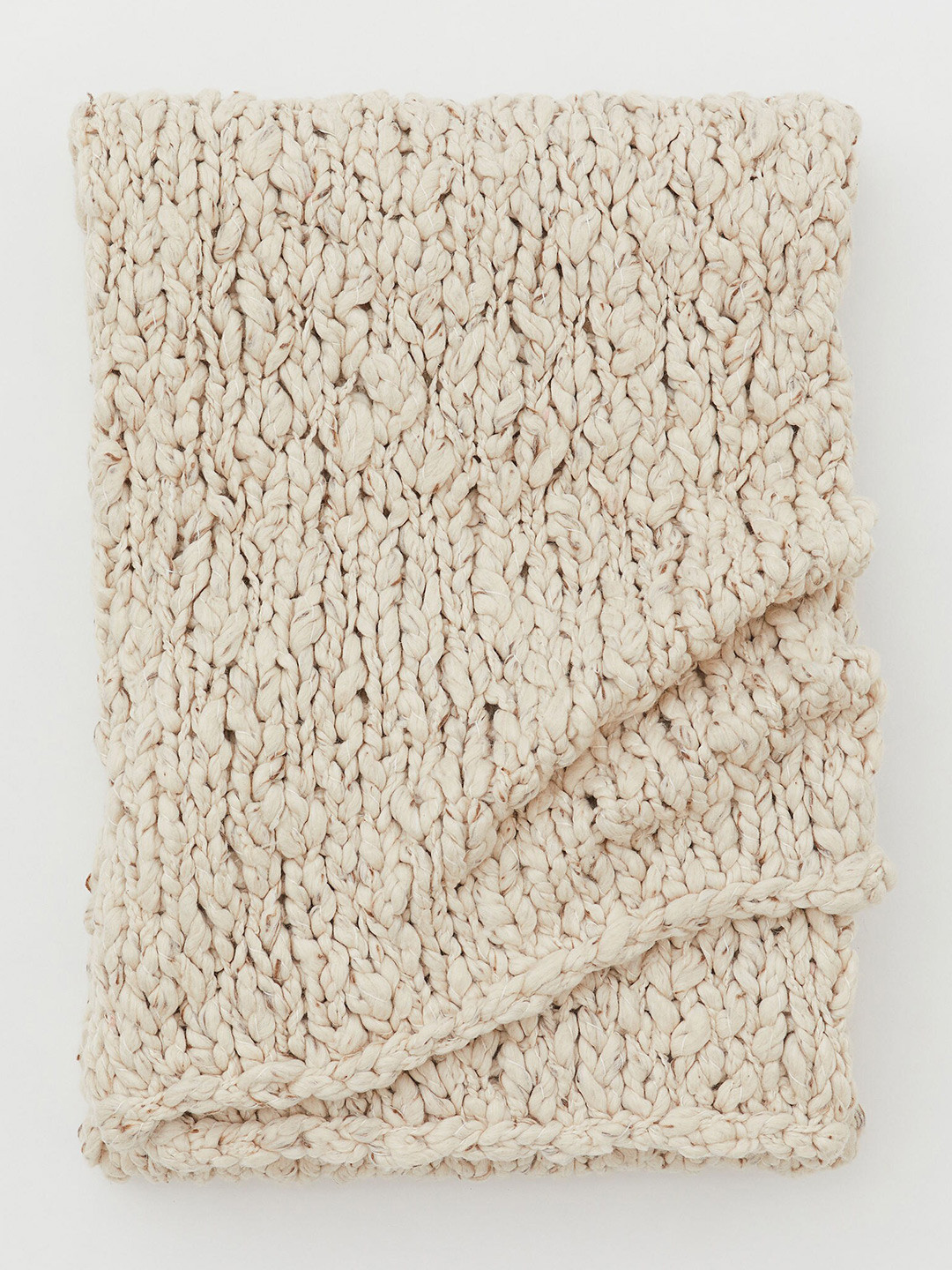 

H&M Beige Wool-Blend Blanket