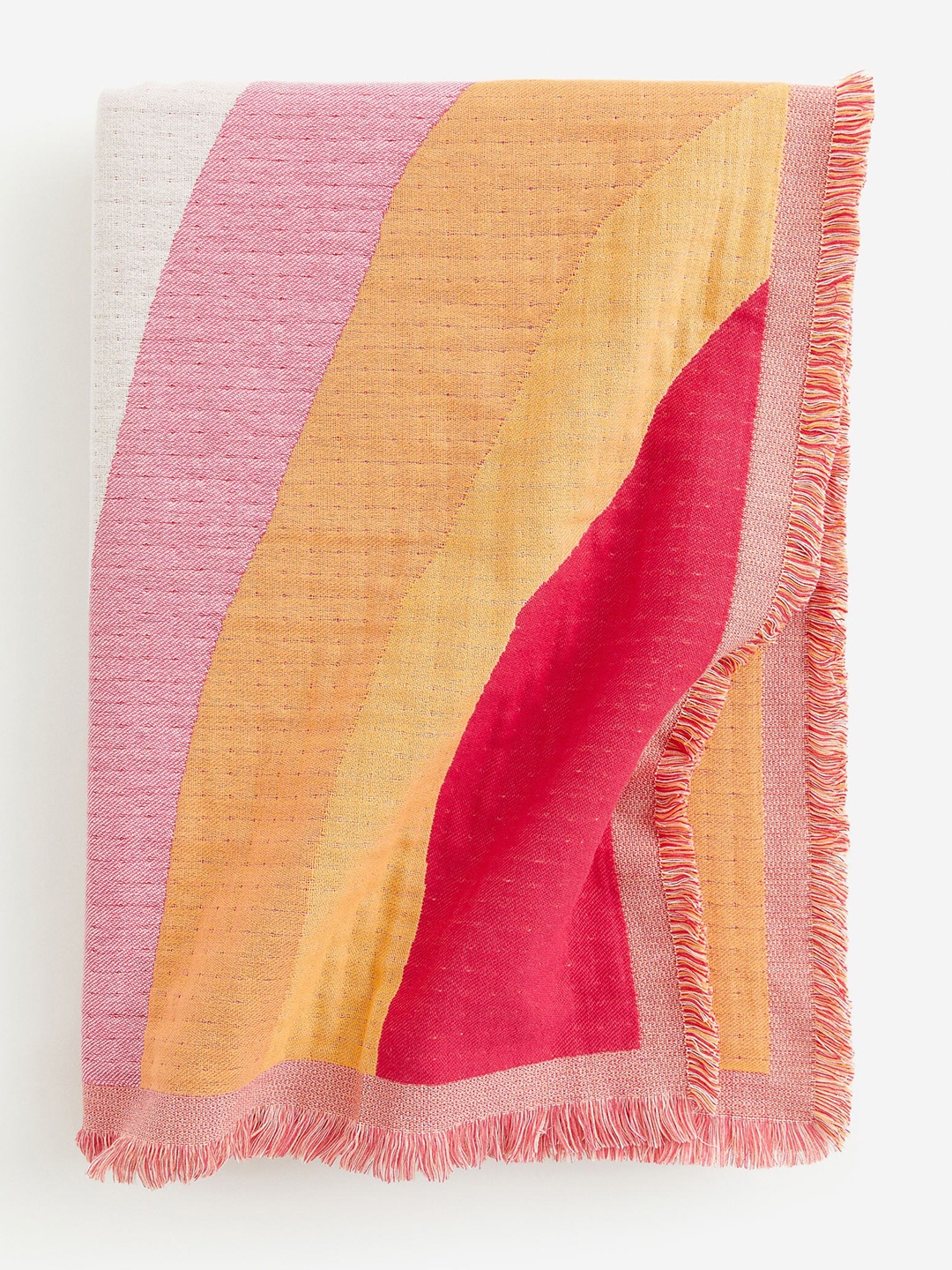 

H&M Orange & Pink Jacquard-Weave Blanket