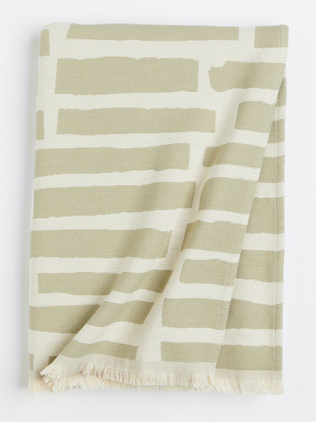 

H&M Beige Jacquard-Weave Blanket