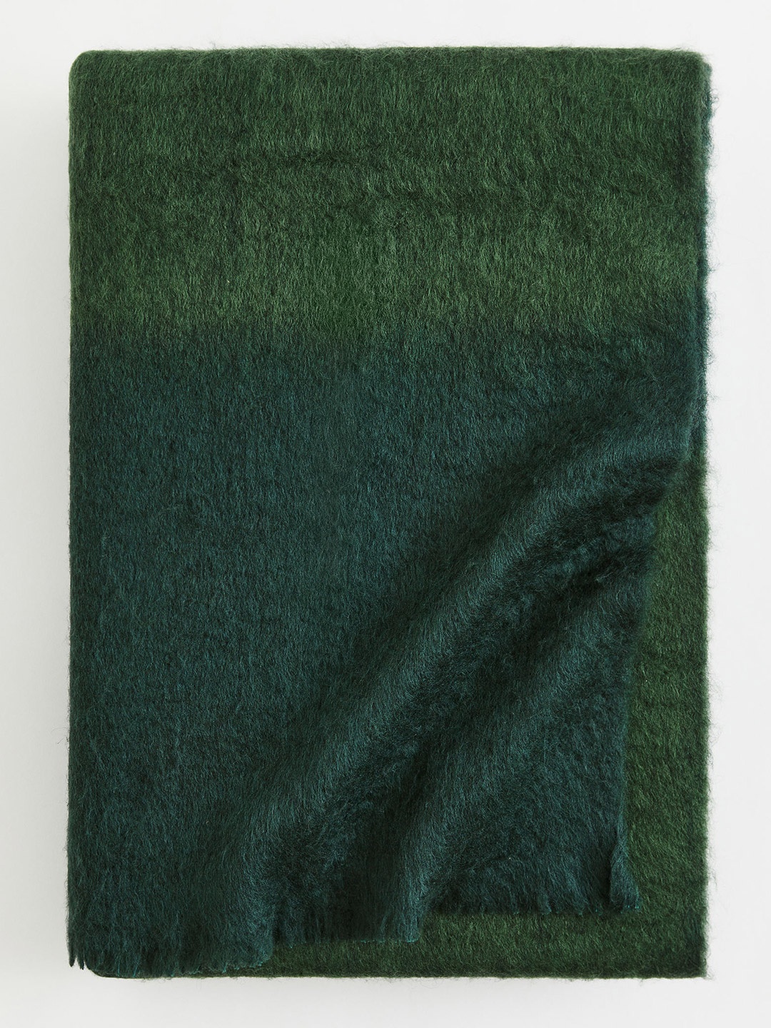 

H&M Green Striped Blanket