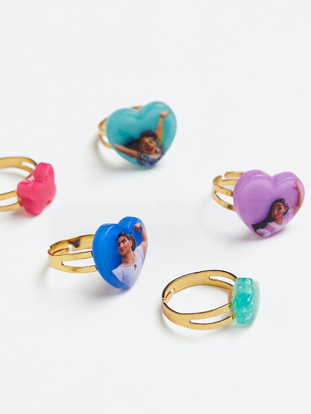 

H&M Girls 5-Pack Rings In A Box, Gold