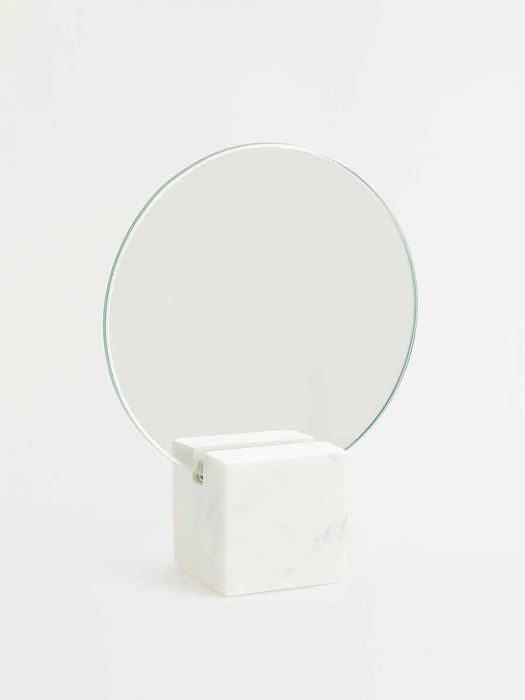 

H&M White Small Marble-Based Mirror