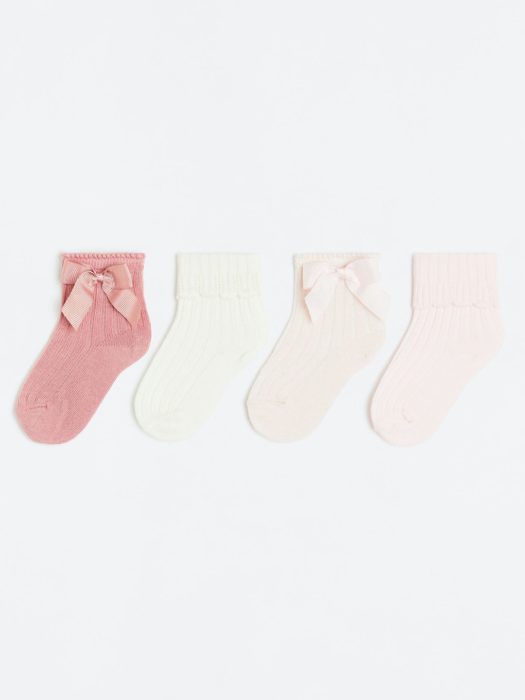 

H&M Boys Pack Of 4 Patterned Ankle Length Socks, Pink