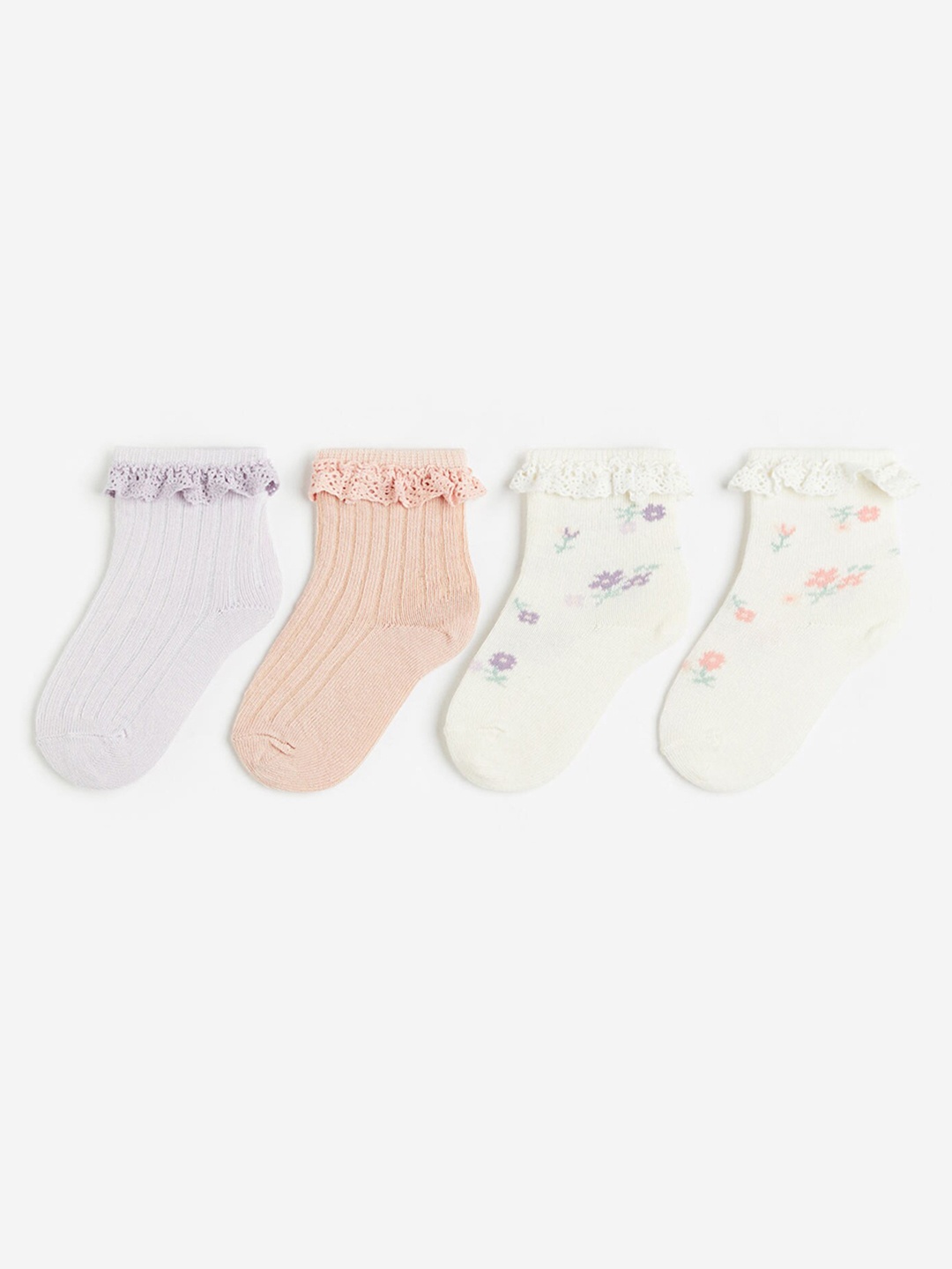 

H&M Infant Boys 4-Pack Socks, Peach