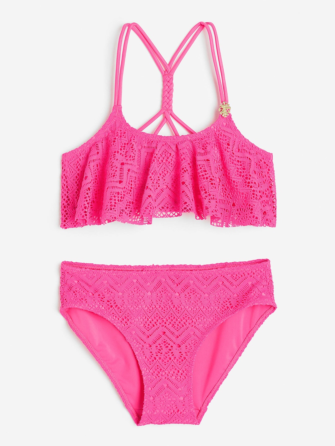 

H&M Girls Flounced Bikini, Pink