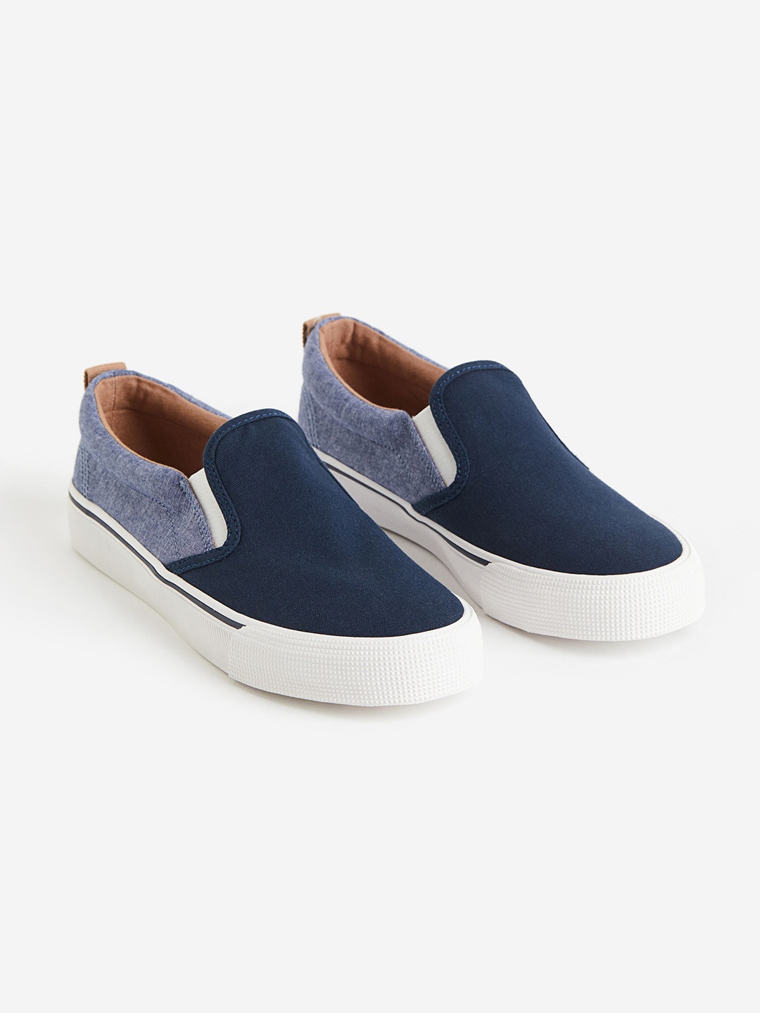 

H&M Boys Canvas Slip-On Trainers, Blue