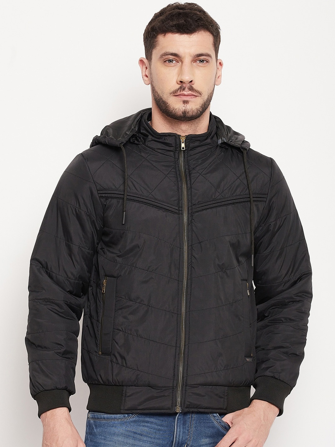 

Duke Hooded Quilted Jacket, Black