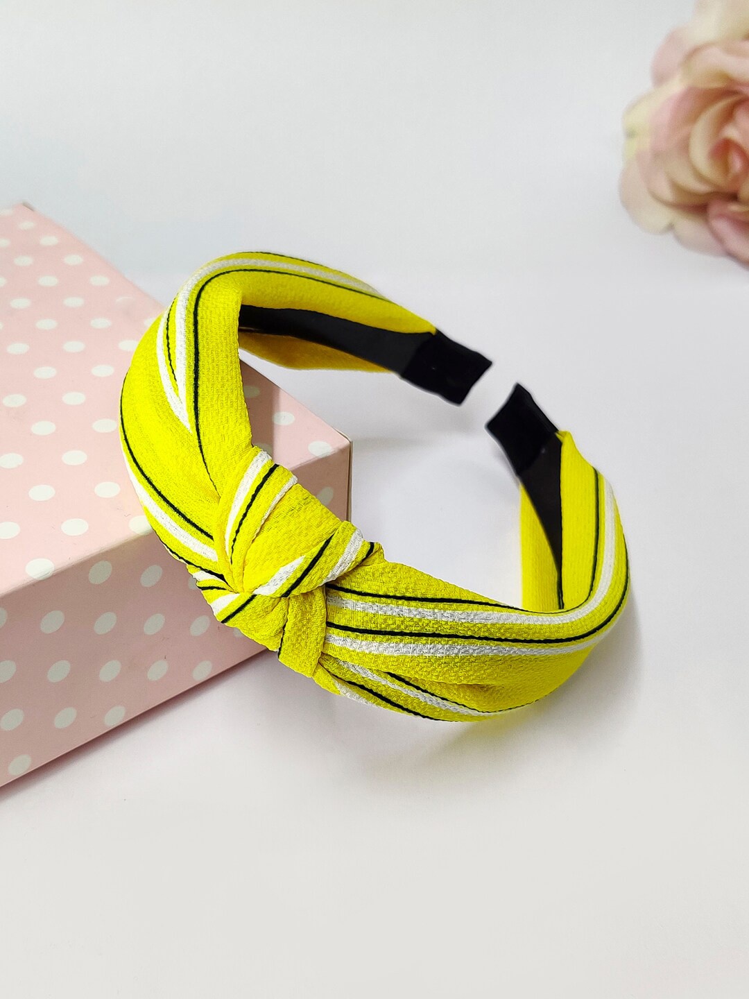 

The Magic Wand Girls Printed Hairband, Yellow