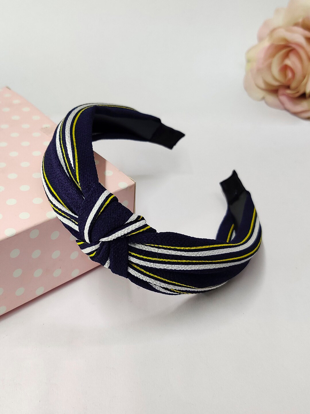 

The Magic Wand Girls Fabric Hairband, Navy blue