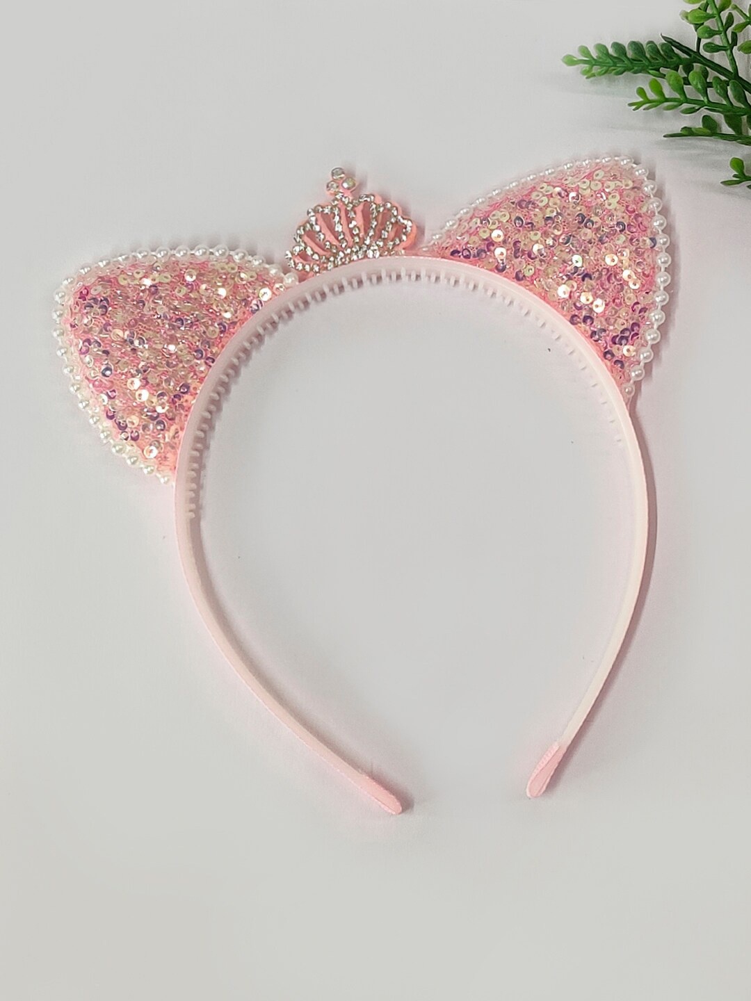 

The Magic Wand Girls Embellished Hairband, Peach