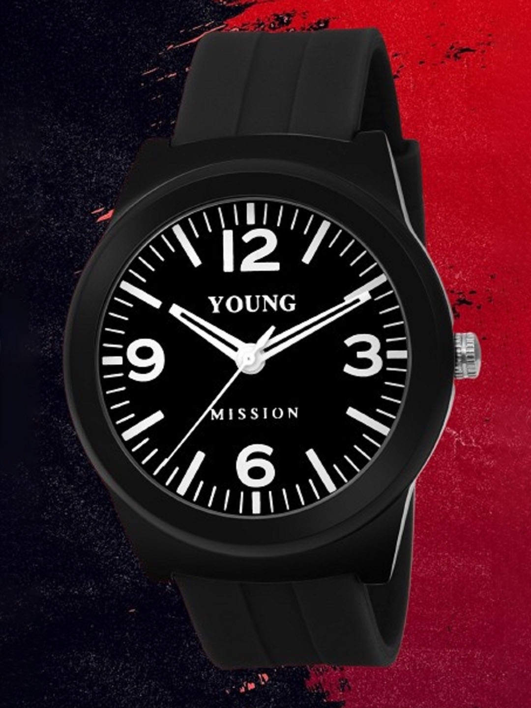 

YOUNG MISSION Kids Round Analogue Watch YOUNG MISSION YM 604 BK, Black