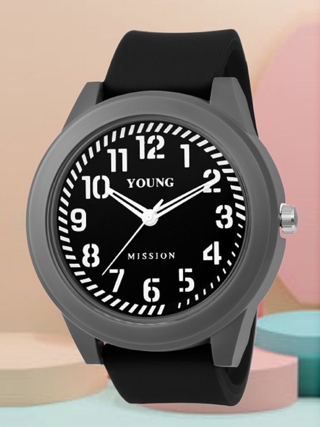 

YOUNG MISSION Kids Solid Analogue Watch YM 503, Grey
