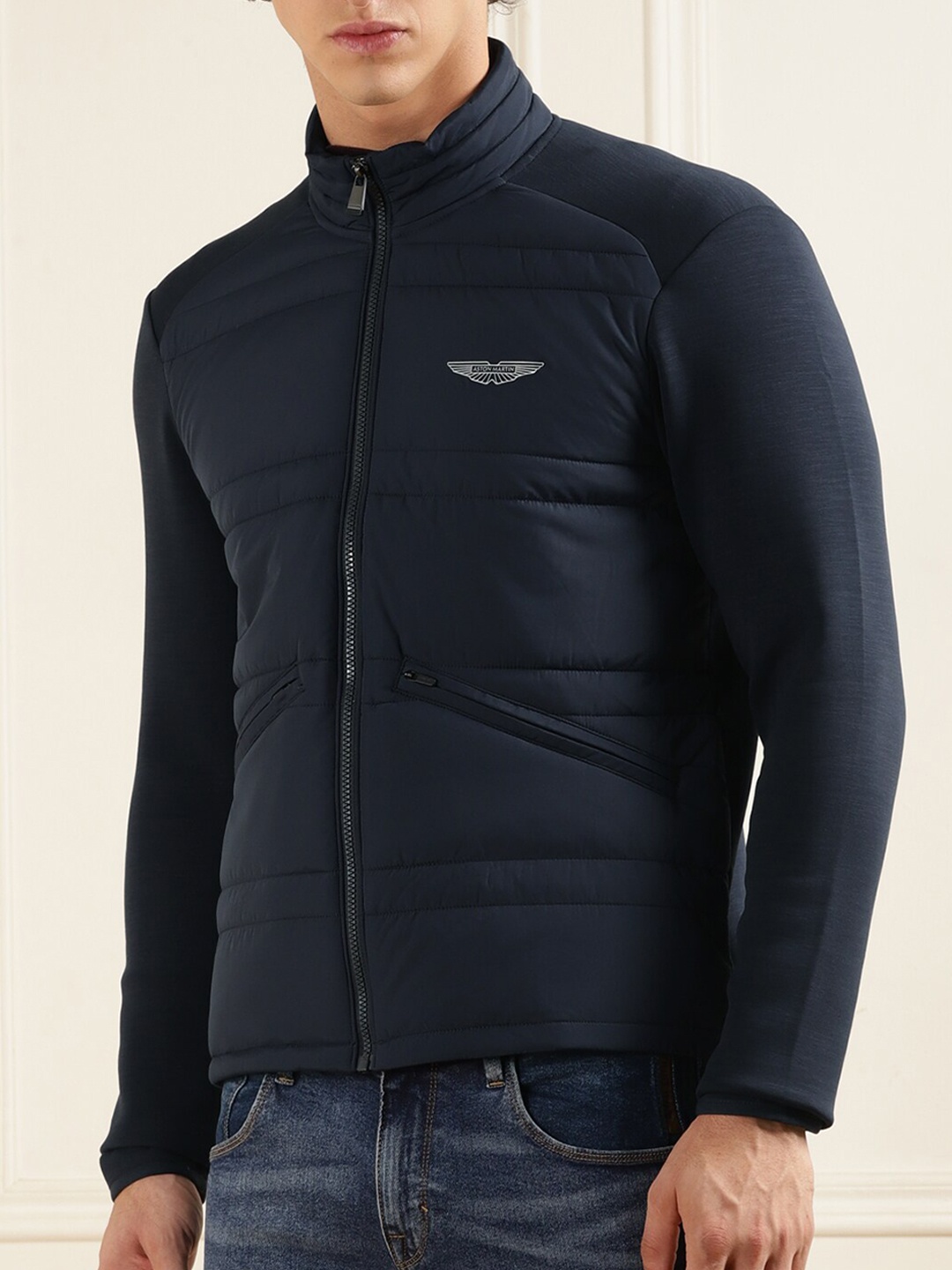 

HACKETT LONDON Longline Quilted Jacket, Navy blue