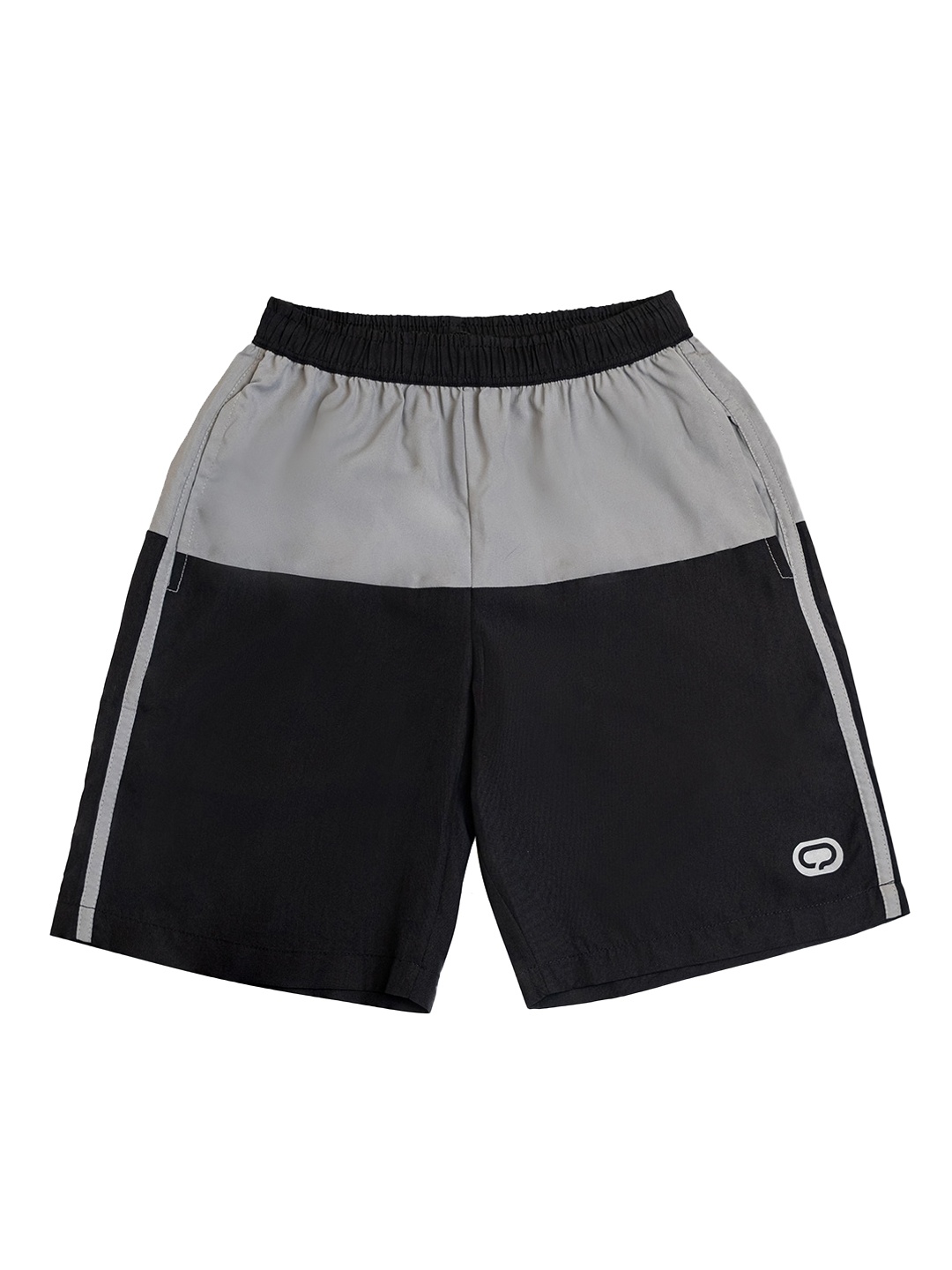 

QIDDO Boys Colourblocked Knee Length Shorts, Black