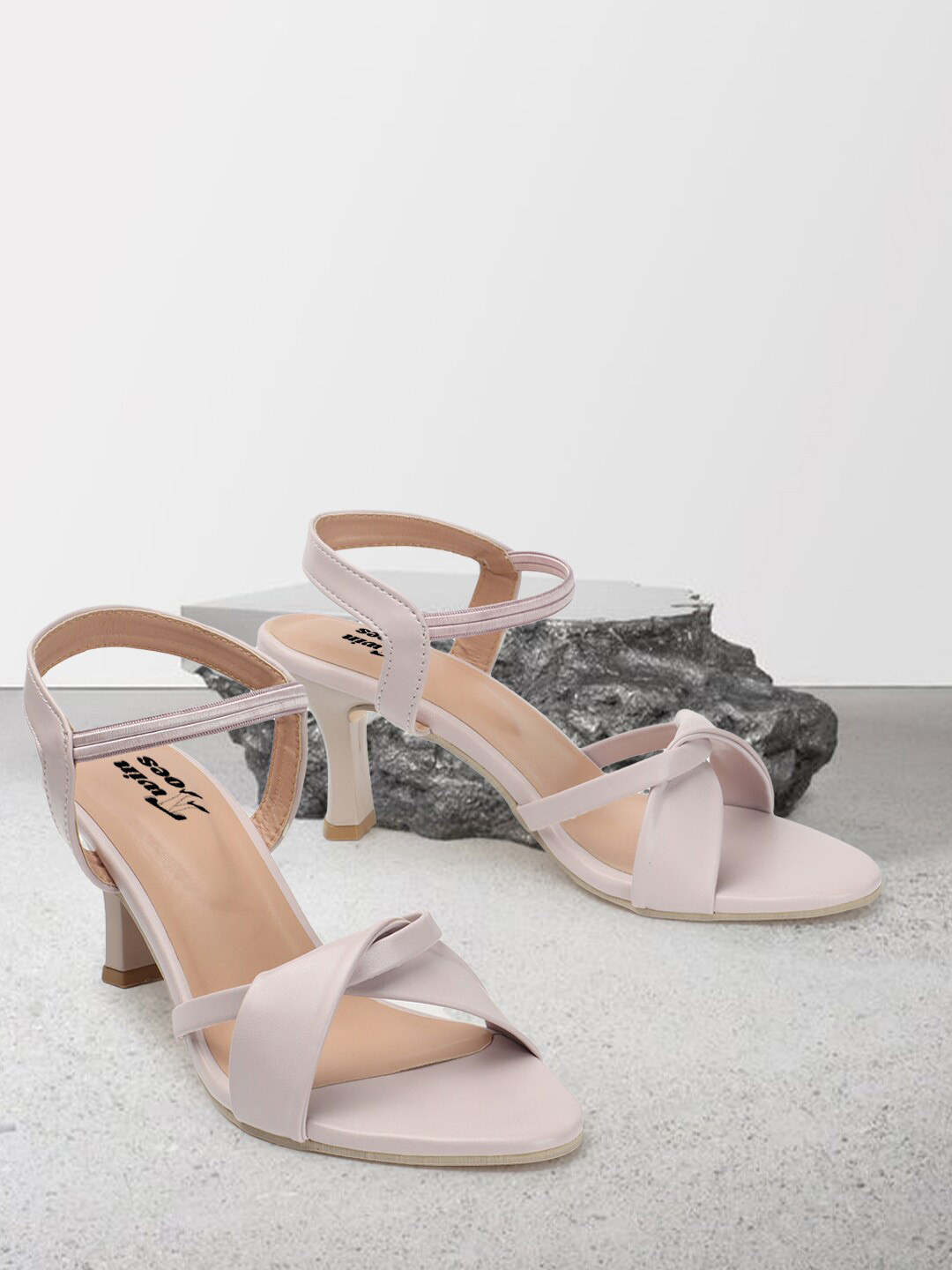 

TWIN TOES Party Open Toe Slim Heels, Purple