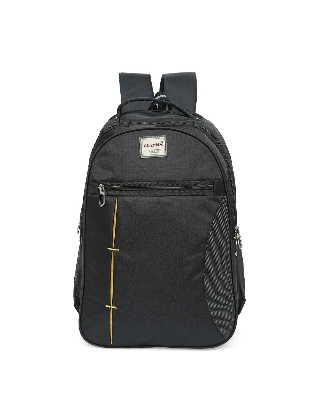 

CRAYTON Unisex Ergonomic Upto 16 Inch Backpack with Compression Straps, Black