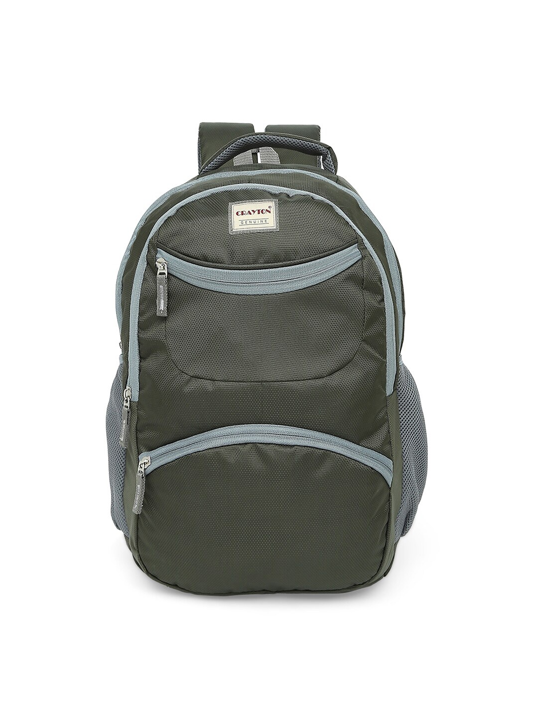 

CRAYTON Unisex Brand Logo 16 Inch Laptop Backpack With Compression Straps, Olive