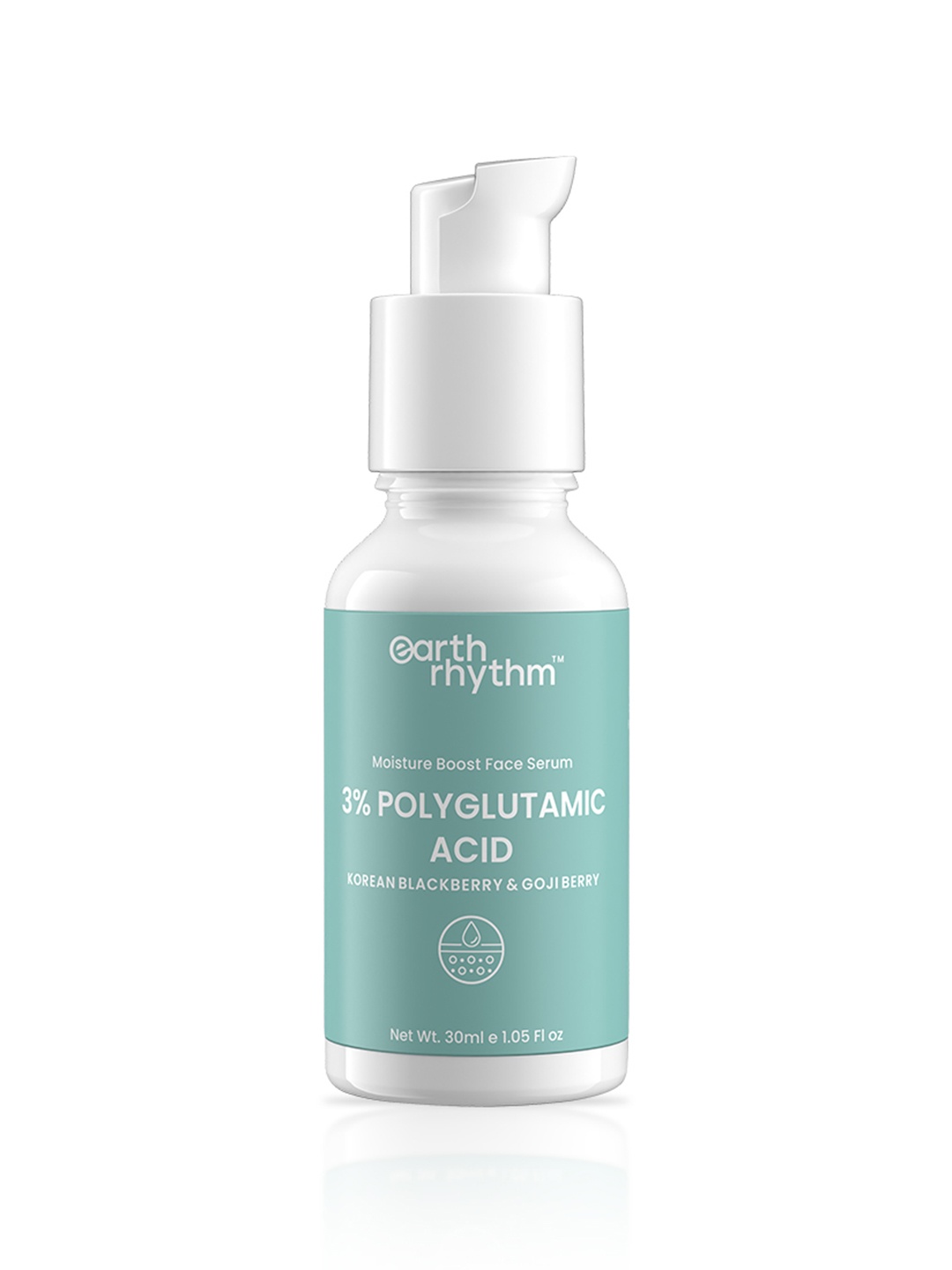 

Earth Rhythm 3% Polyglutamic Moisture Boost Face Serum - 30ml, Blue