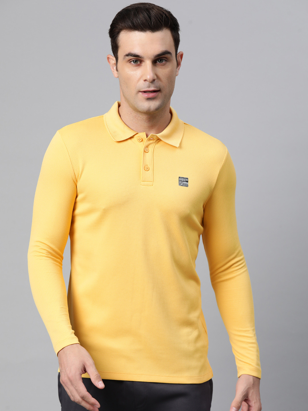 

Alcis Men Polo Collar Anti Static Slim Fit T-shirt, Yellow