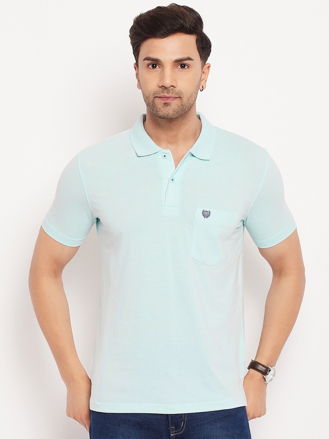 

Duke Polo Collar Cotton T-shirt, Blue
