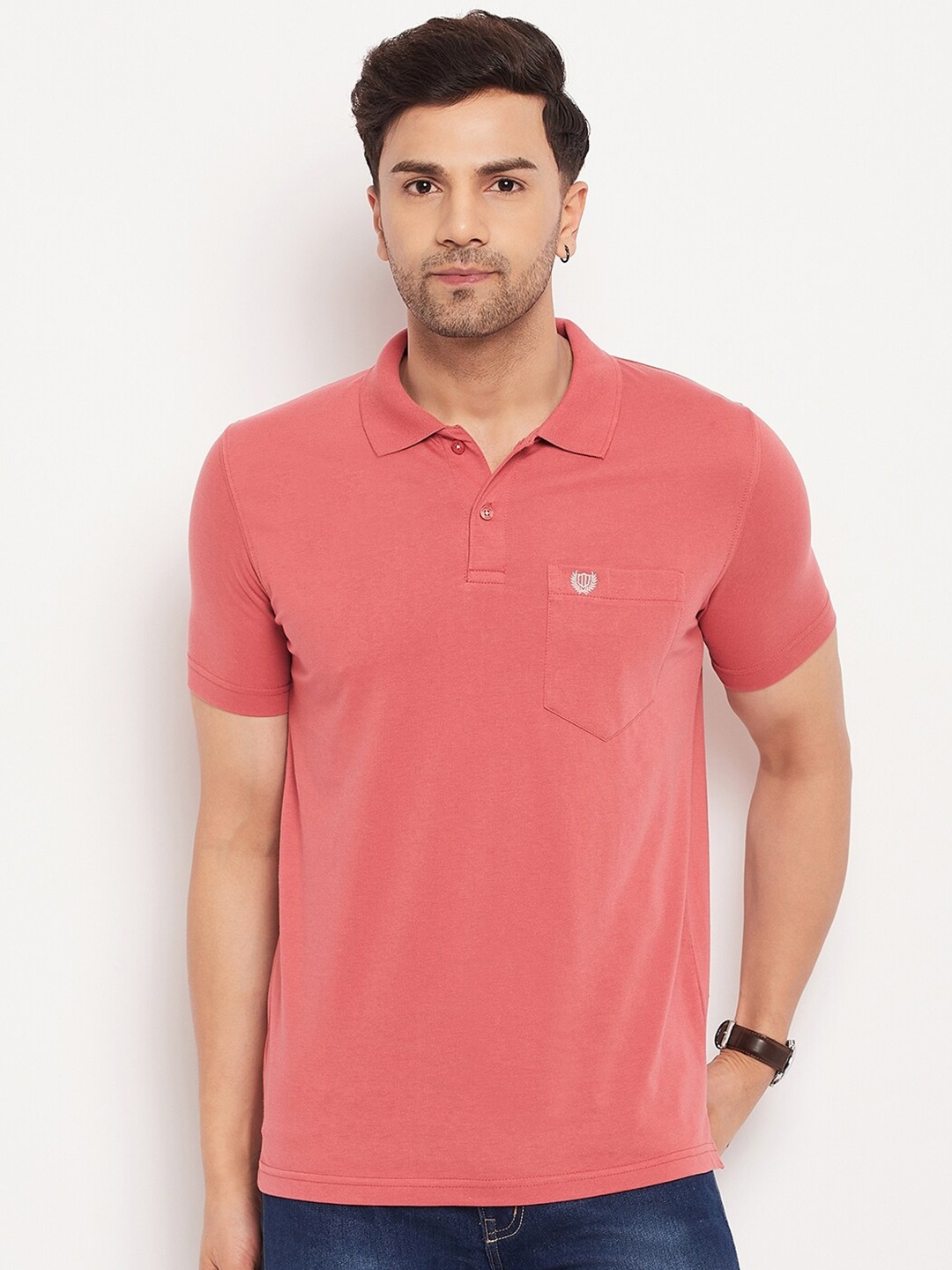 

Duke Polo Collar Cotton T-shirt, Red