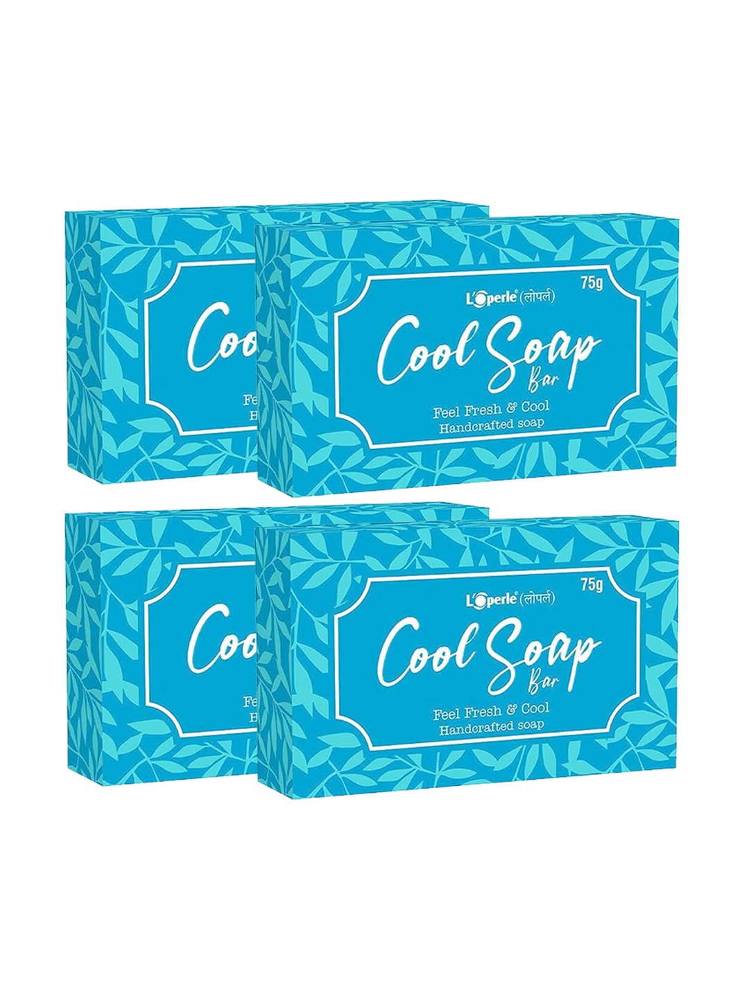 

LOPERLE Set of 4 Handmade Cool Soap with Wheat Germ Oil & Menthol - 75 g each, Blue