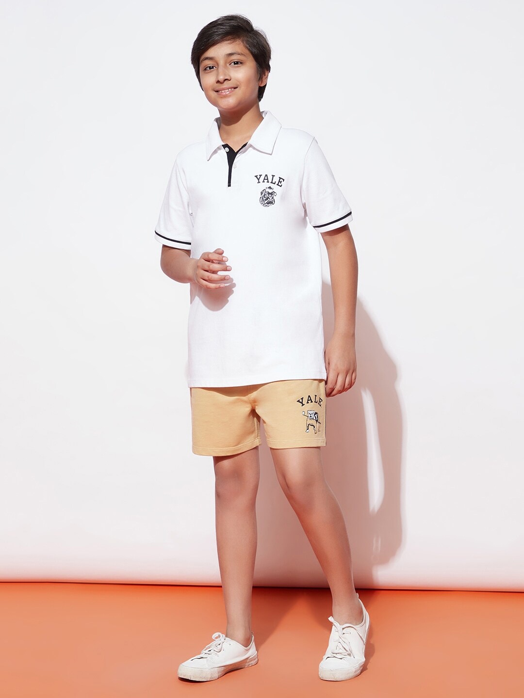 

SPUNKIES Boys Graphic Printed T-shirt With Shorts, White