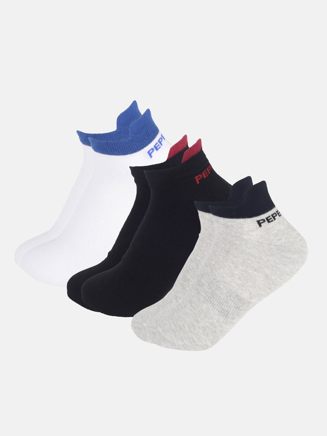 

Pepe Jeans Men Pack Of 3 Anti-Microbial Ankle-Length Socks, White