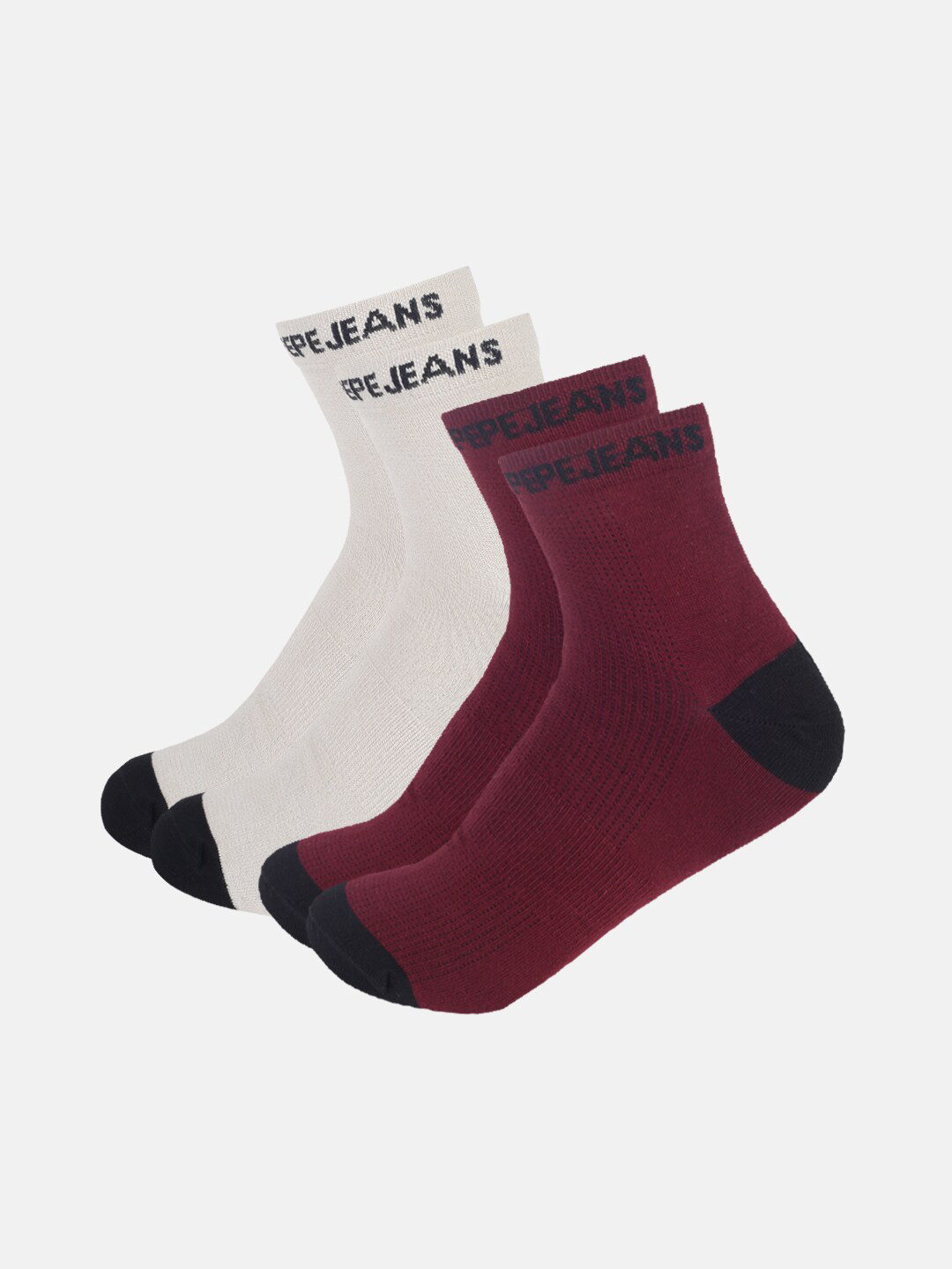 

Pepe Jeans Men Pack Of 2 Patterned Ankle Length Socks, White