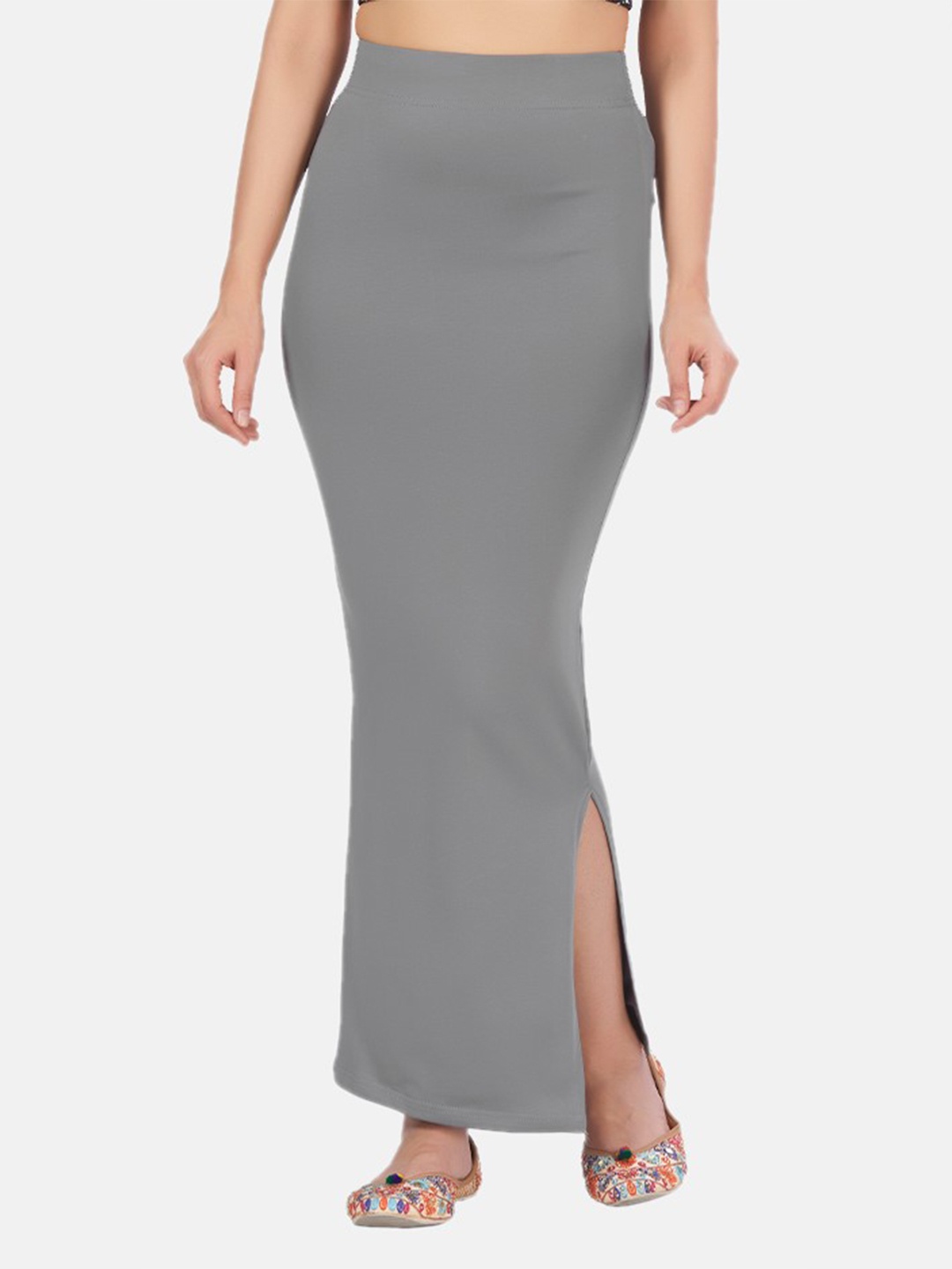 

Studio Shringaar Solid Cotton Stretchable Saree Shapewear, Grey