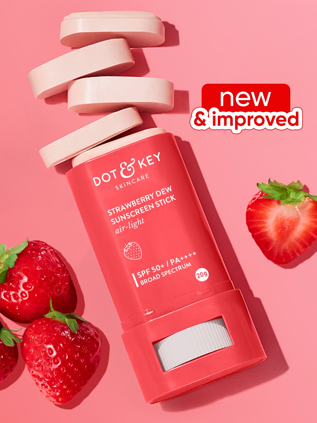 

DOT & KEY On-the-Go Strawberry Dew SPF 50 Sunscreen Stick - 20 g, White