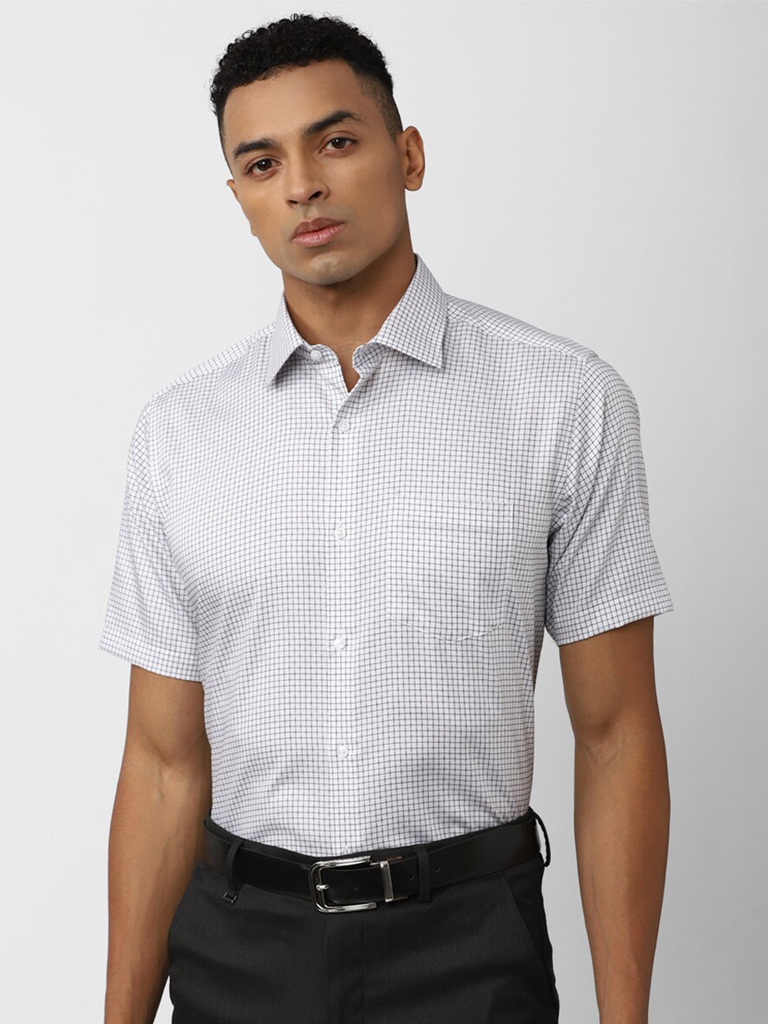 

Van Heusen Micro Checked Pure Cotton Formal Shirt, White