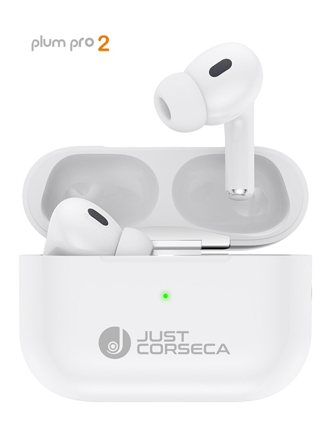 

JUST CORSECA Plum Pro 2 Wireless TWS Earbuds with ANC & ENC, White
