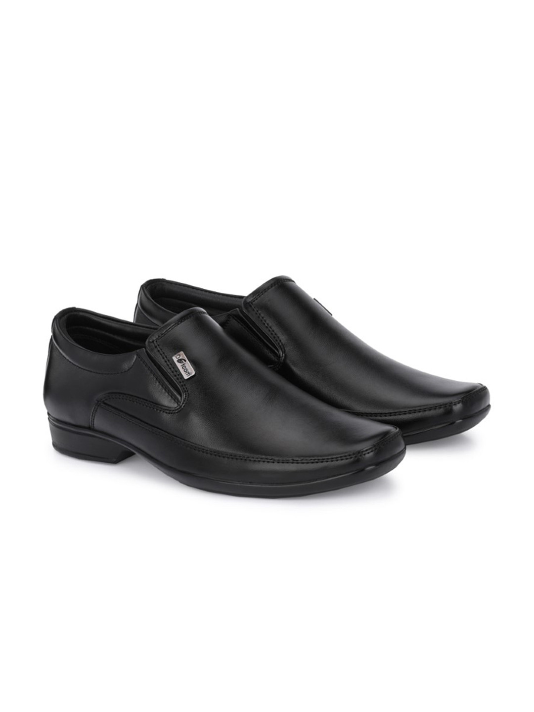 

Action Men Leather Formal Slip-On Shoes, Black