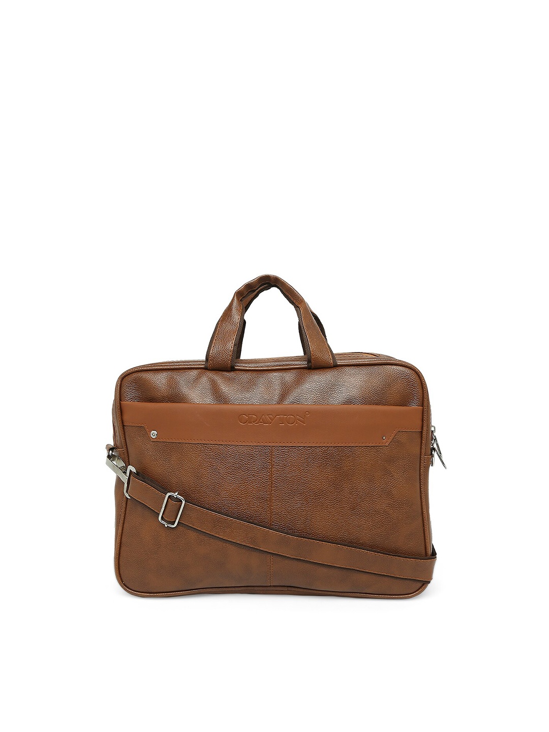 

CRAYTON Unisex Leather Laptop Bag, Tan