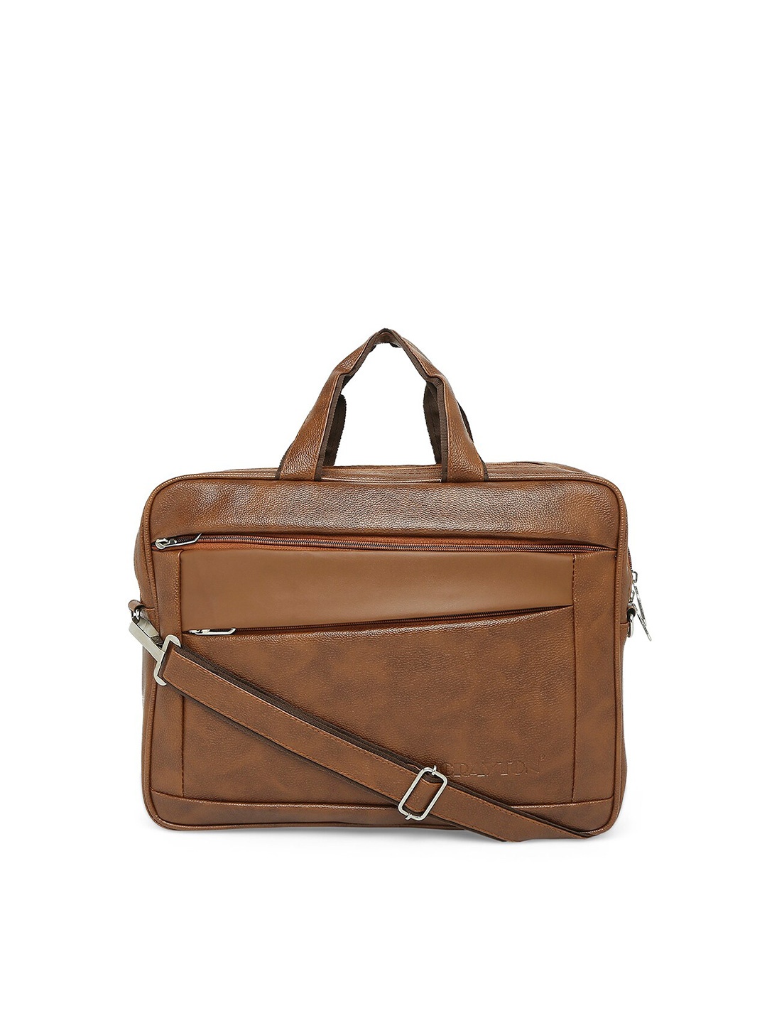 

CRAYTON Unisex Leather Laptop Bag, Tan