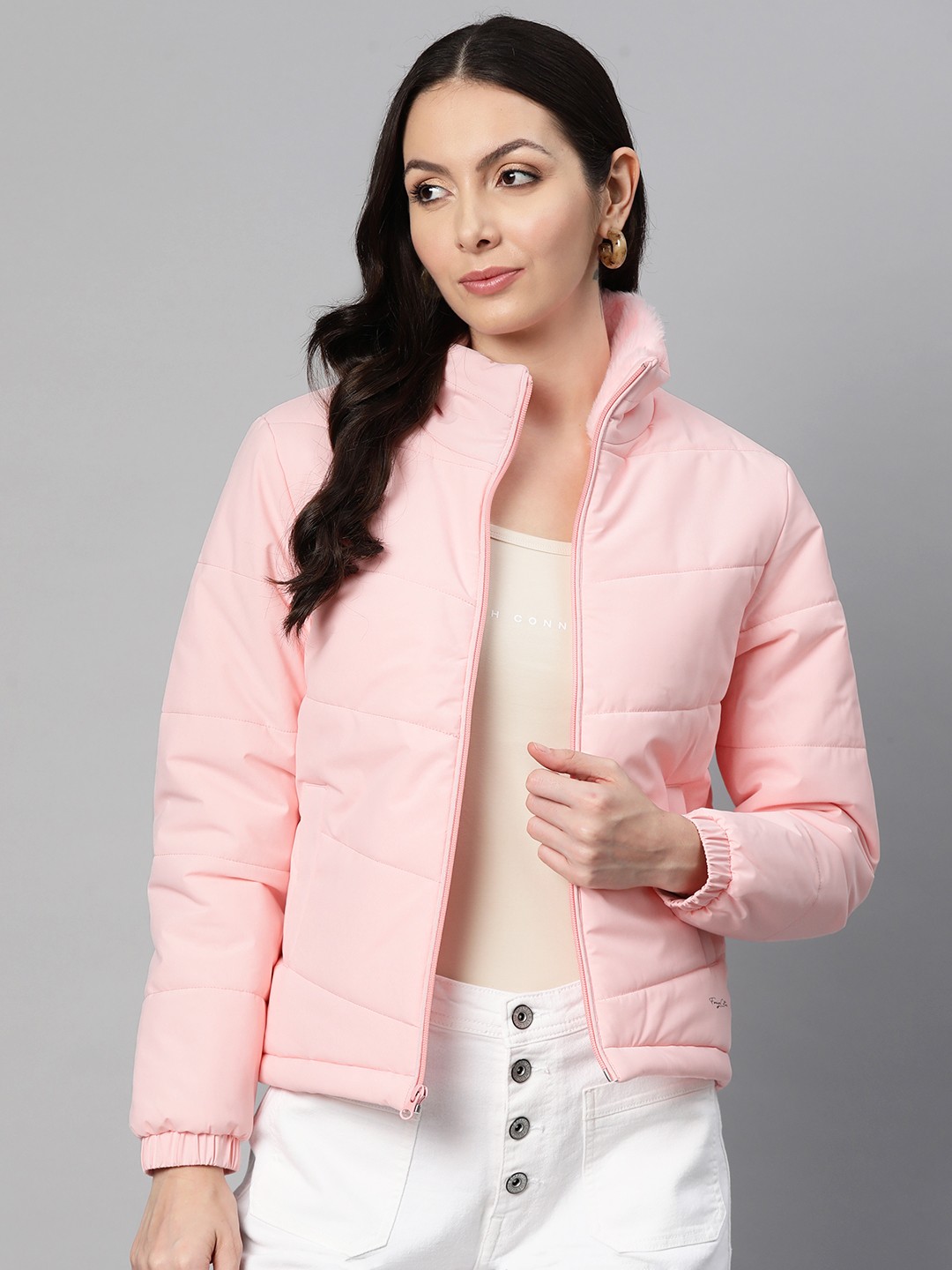 

Foreign Culture By Fort Collins Women Padded Jacket, Pink