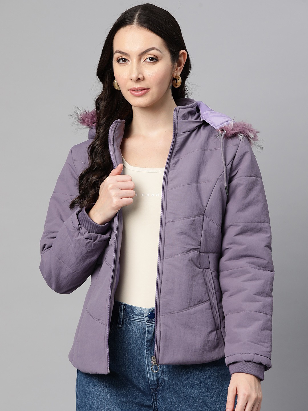 

Foreign Culture By Fort Collins Women Parka Jacket, Purple