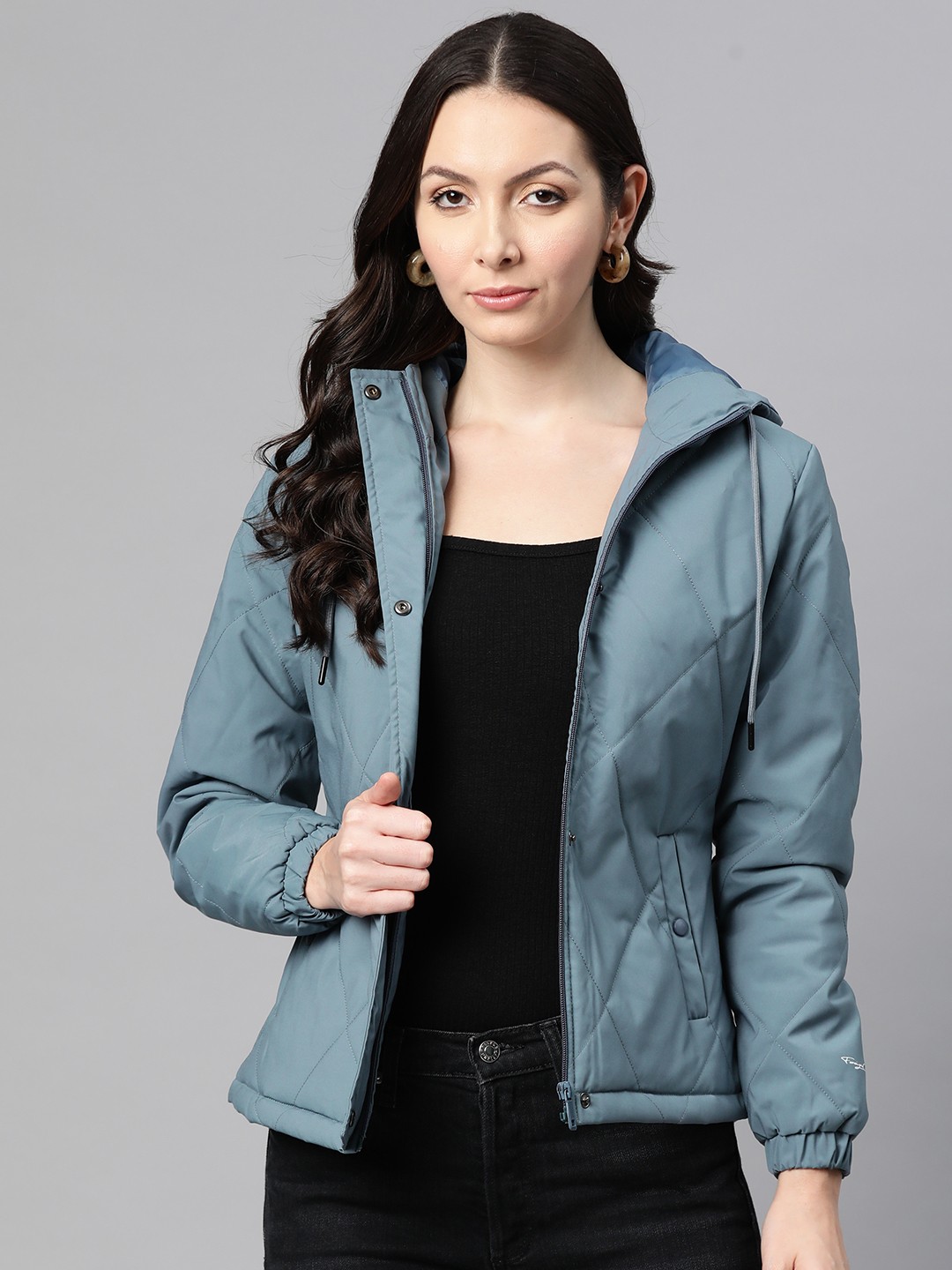 

Foreign Culture By Fort Collins Faux Fur Trim Padded Jacket, Blue
