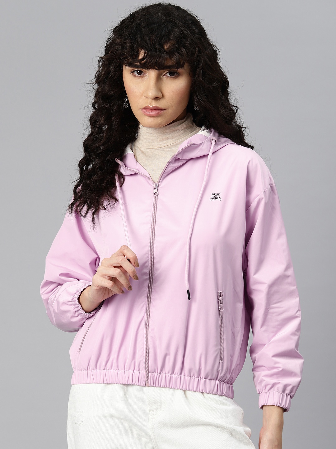 

Foreign Culture By Fort Collins Windcheater Tailored Jacket, Lavender