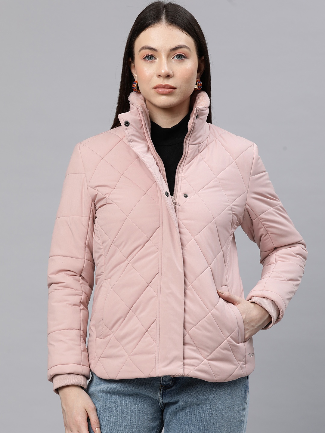 

Foreign Culture By Fort Collins Quilted Jacket, Pink