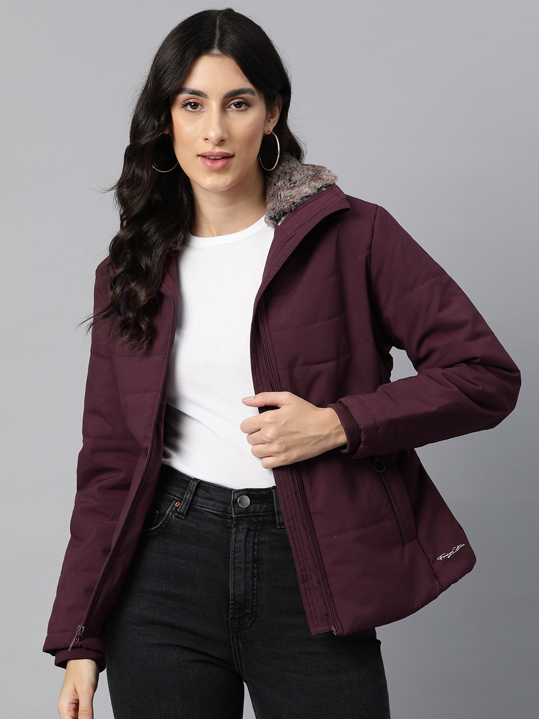 

Foreign Culture By Fort Collins Women Insulator Padded Jacket, Purple