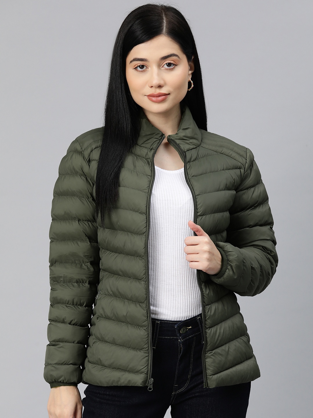 

Foreign Culture By Fort Collins Women Insulator Padded Jacket, Olive