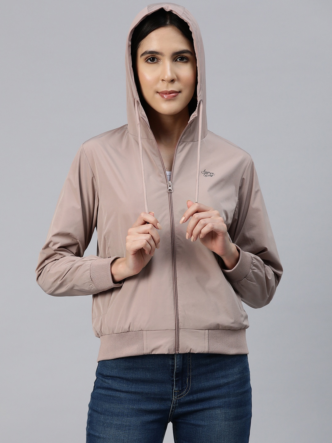 

Foreign Culture By Fort Collins Hooded Tailored Jacket, Brown
