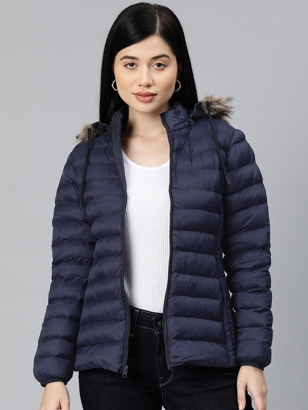 

Foreign Culture By Fort Collins Women Insulator Padded Jacket, Navy blue