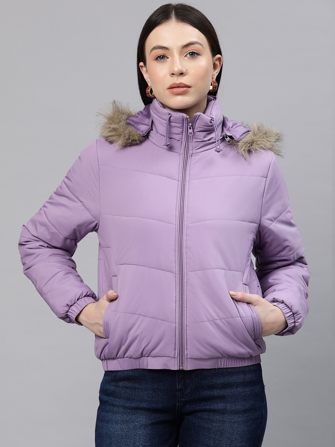 

Foreign Culture By Fort Collins Women Parka Jacket, Purple