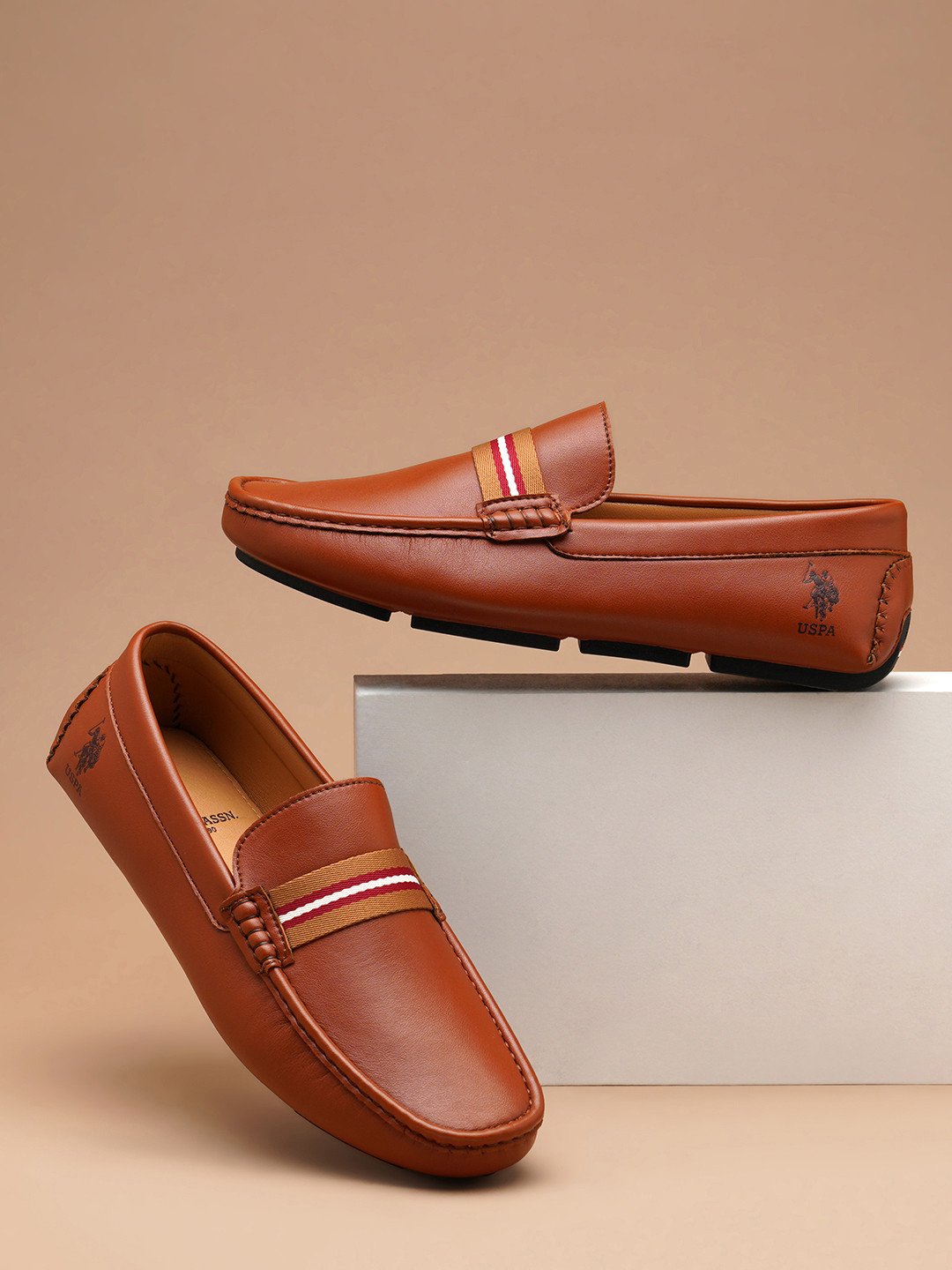 

U.S. Polo Assn. Men Slip On Penny Loafers, Tan