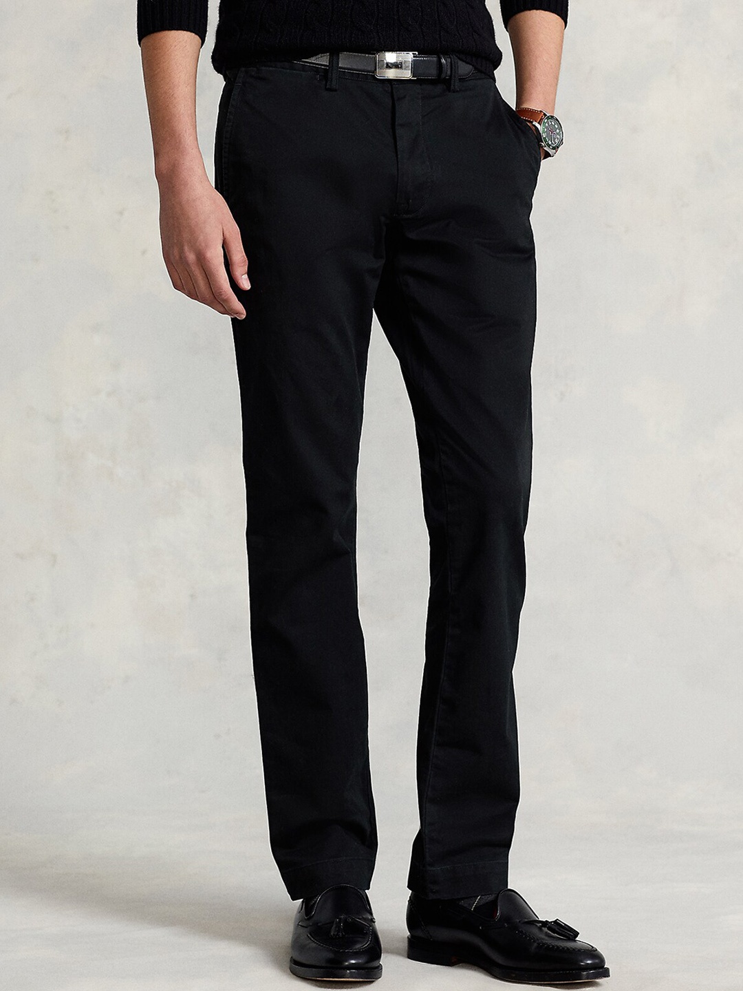 

Polo Ralph Lauren Men Slim-Fit Cotton Formal Trouser, Black