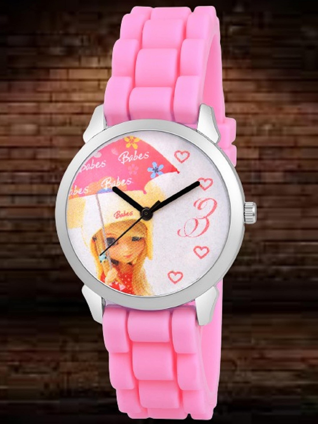 

Kool Kidz Barbie Printed Dial & Textured Straps Analogue Watch KOOL KIDZ DMK 066 PK 01, Pink